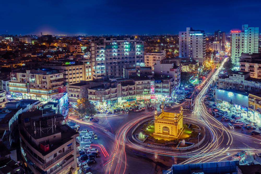 Karachi city skyline at night