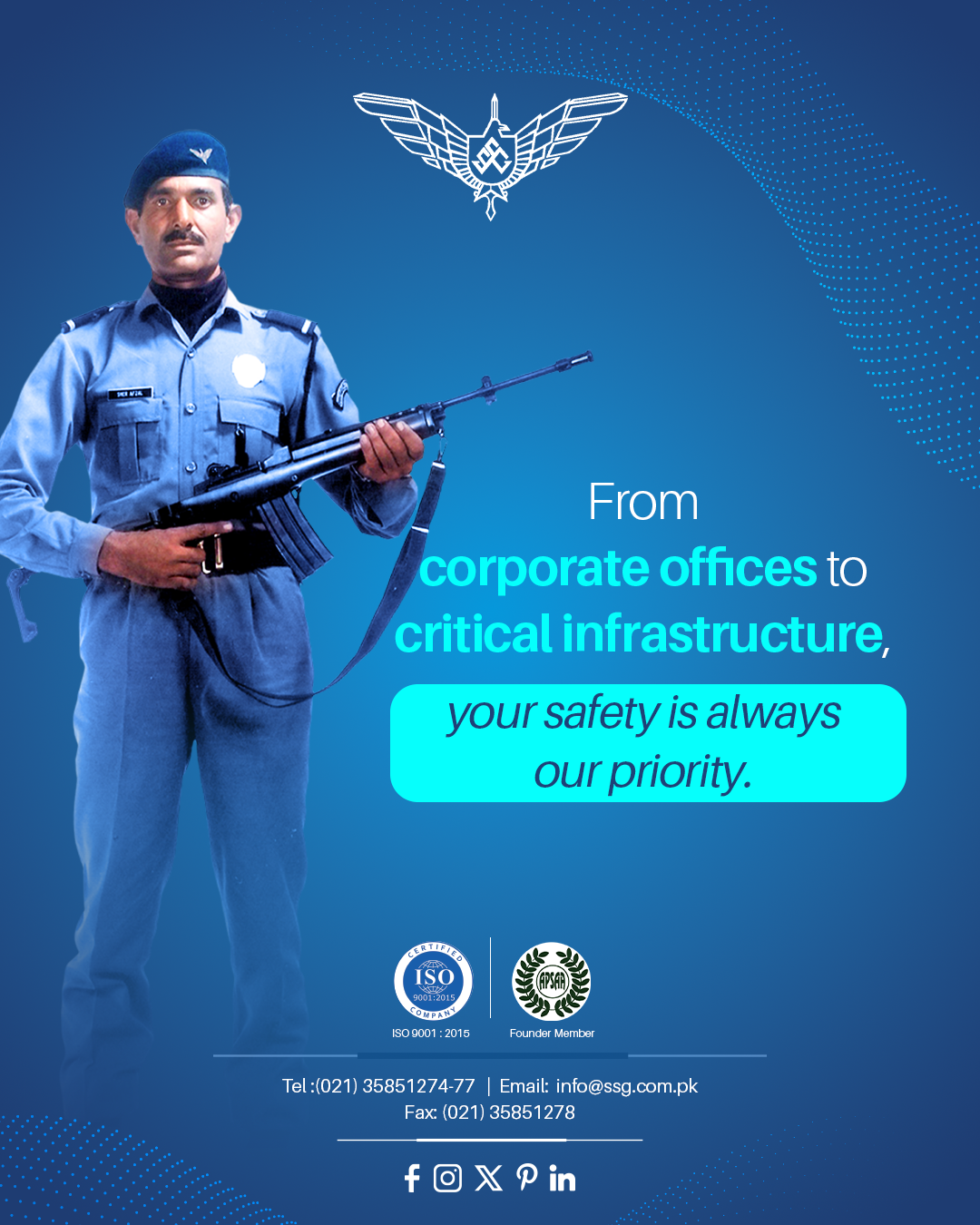 Superior Security Guards social media artwork.